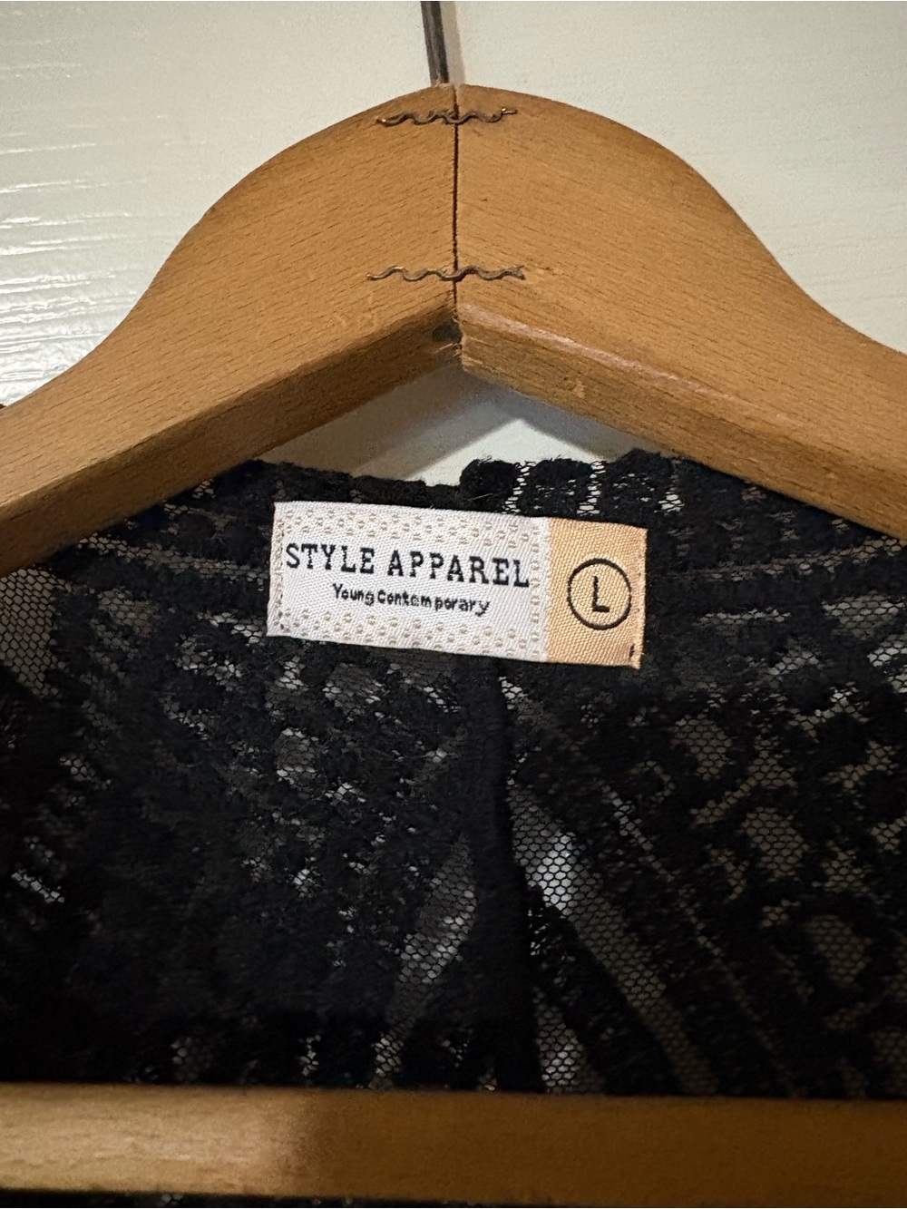 Style Apparel -Black Lace Kimono Cover-Up - Picture 3 of 3